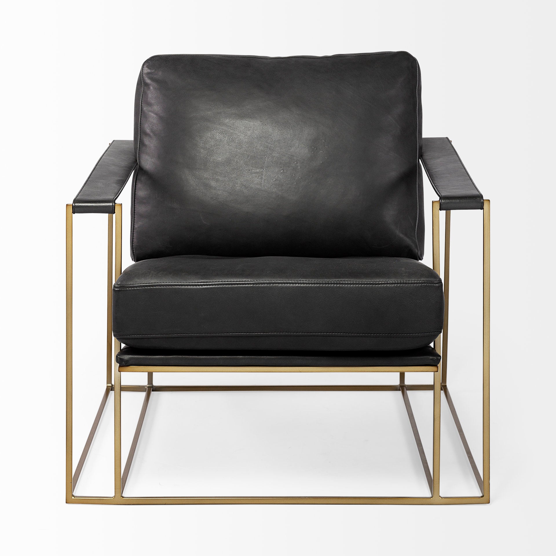 Mercana Watson Gold Metal Frame Accent Chair