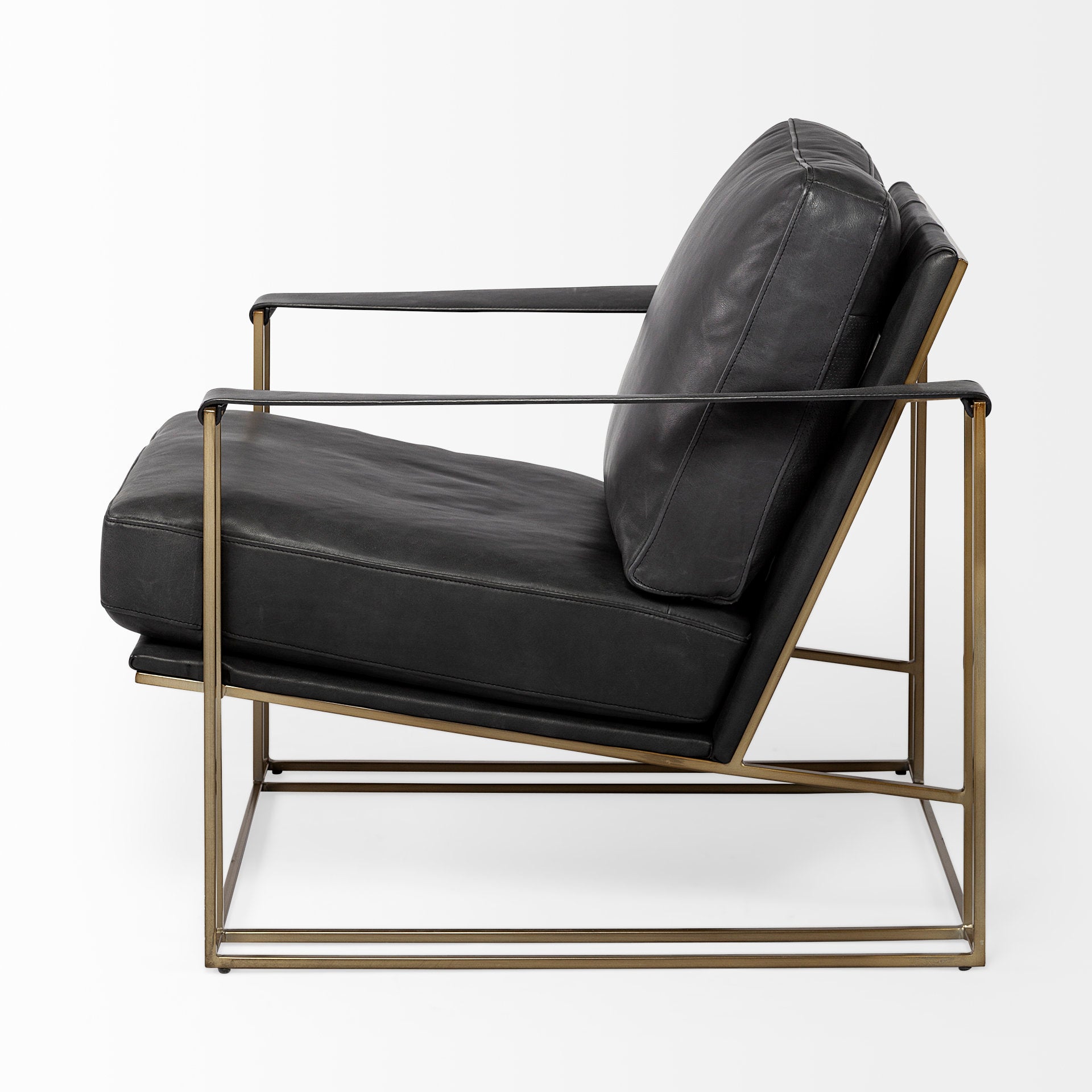 Mercana Watson Gold Metal Frame Accent Chair