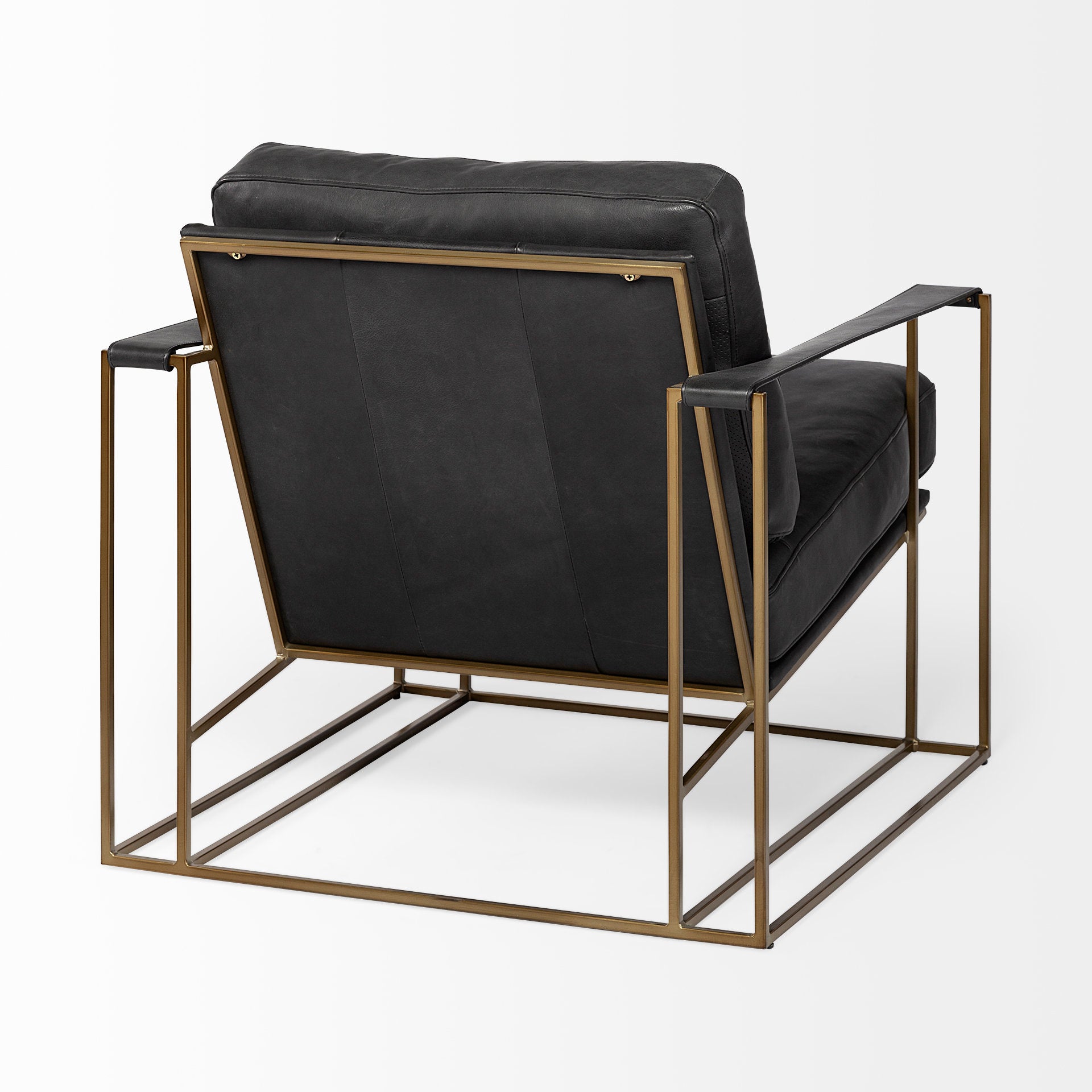 Mercana Watson Gold Metal Frame Accent Chair