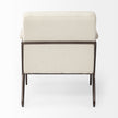 Mercana Vicunya Cream Fabric W/Gun Metal Gray Metal Frame Accent Chair