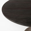 Mercana McLeod Round Brown Solid Wood Top Gold Metal Base Dining Table