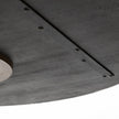 Mercana McLeod Round Brown Solid Wood Top Gold Metal Base Dining Table