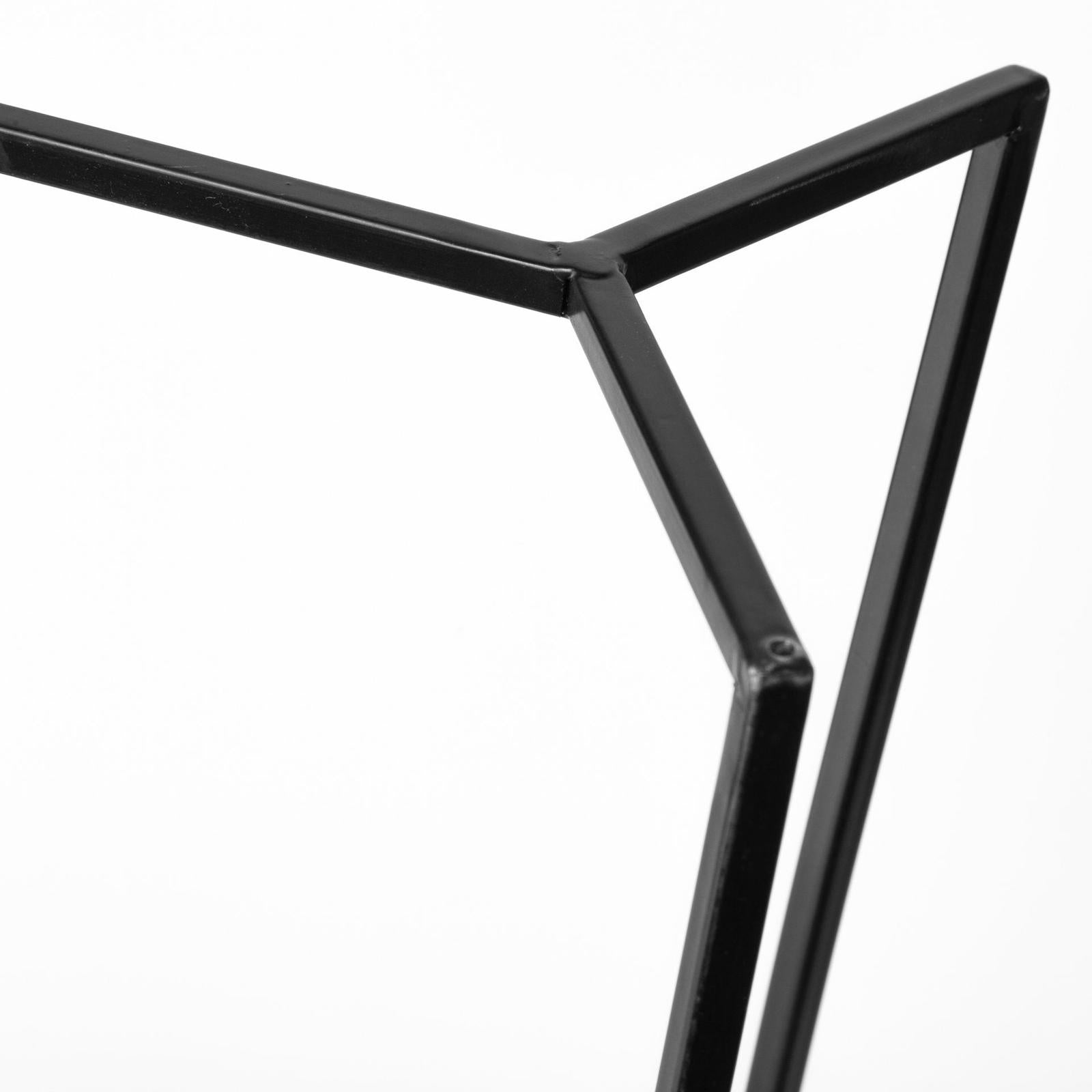 Mercana Abigail I Large Gunmetal Gray Metal Table Candle Holder