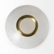 Mercana Pearl Short White Gold Rim Glass Vase Clearance