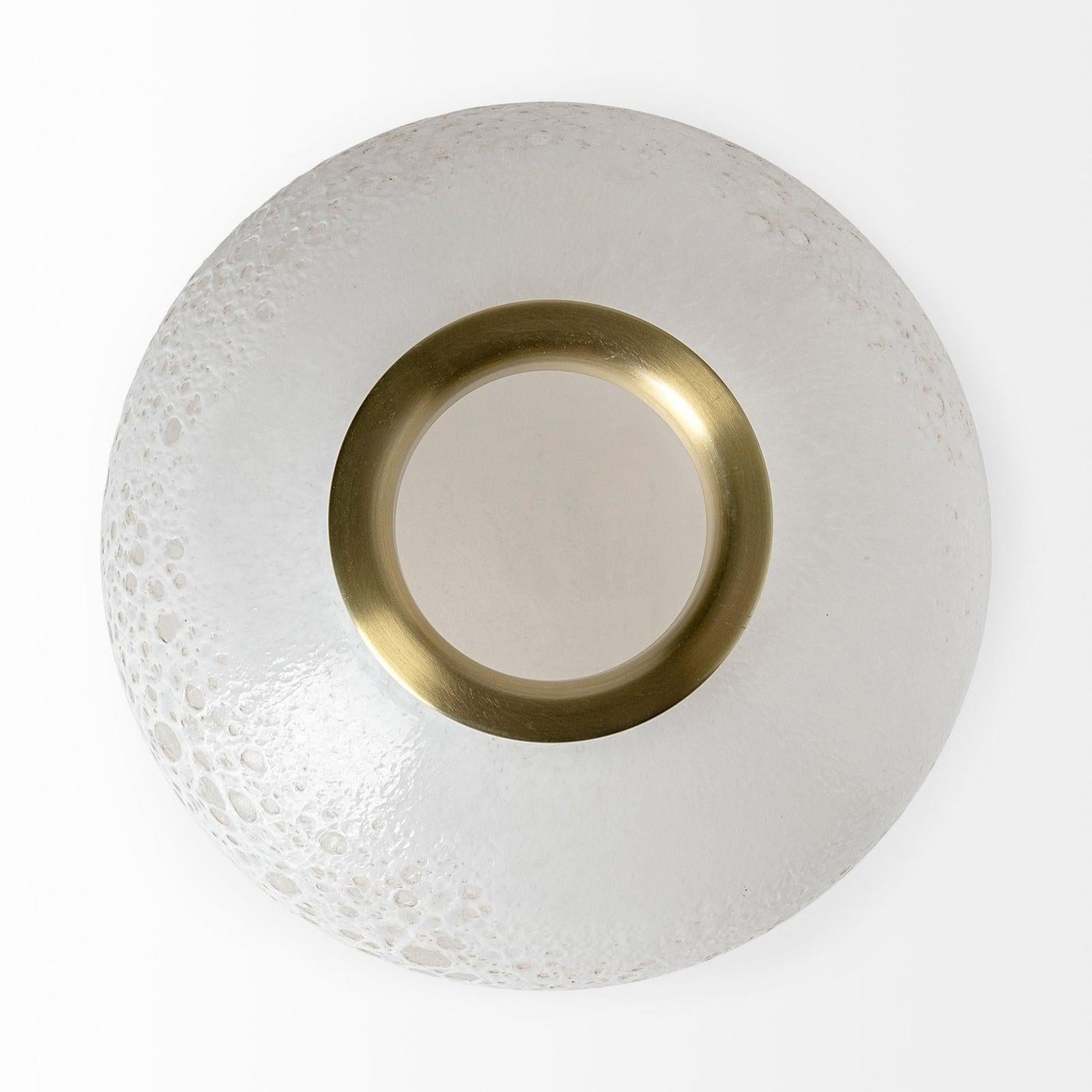Mercana Pearl Short White Gold Rim Glass Vase Clearance