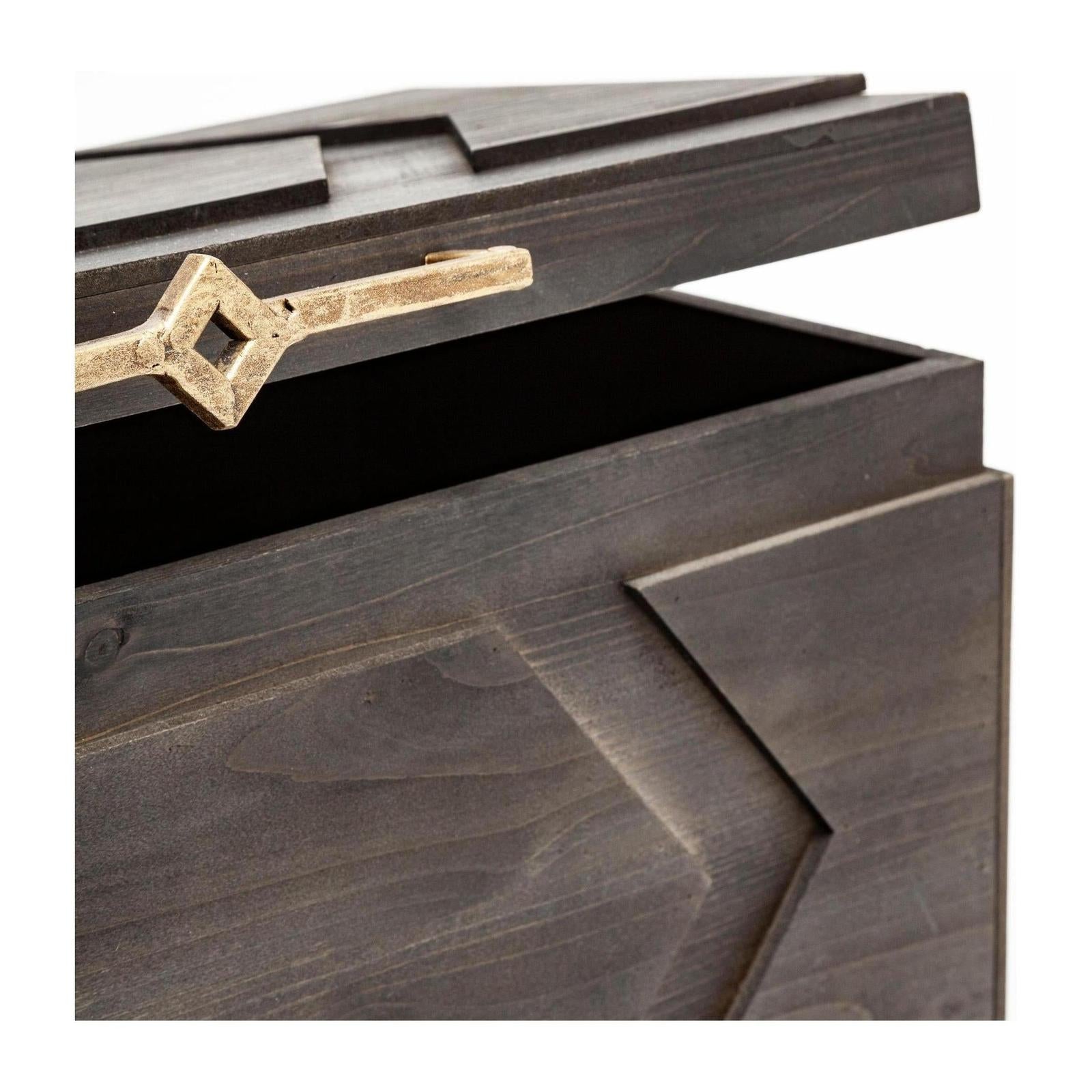 Mercana Cassia Brown Wooden Boxes- Set of 2
