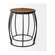 Mercana Clapp Brown Round Wood Top Nesting Accent Tables- Set of 2