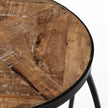 Mercana Clapp Brown Round Wood Top Nesting Accent Tables- Set of 2