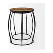 Mercana Clapp Brown Round Wood Top Nesting Accent Tables- Set of 2