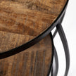 Mercana Clapp Brown Round Wood Top Nesting Accent Tables- Set of 2