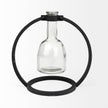 Mercana Monica Black Metal Glass Bottle Vase