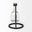 Mercana Monica Black Metal Glass Bottle Vase