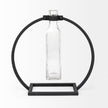 Mercana Monica Black Metal Glass Bottle Vase