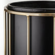 Mercana Pianta Black Metal Insert Brass Frame Plant Stands - Set of 2