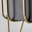 Mercana Pianta Black Metal Insert Brass Frame Plant Stands - Set of 2