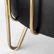 Mercana Pianta Black Metal Insert Brass Frame Plant Stands - Set of 2
