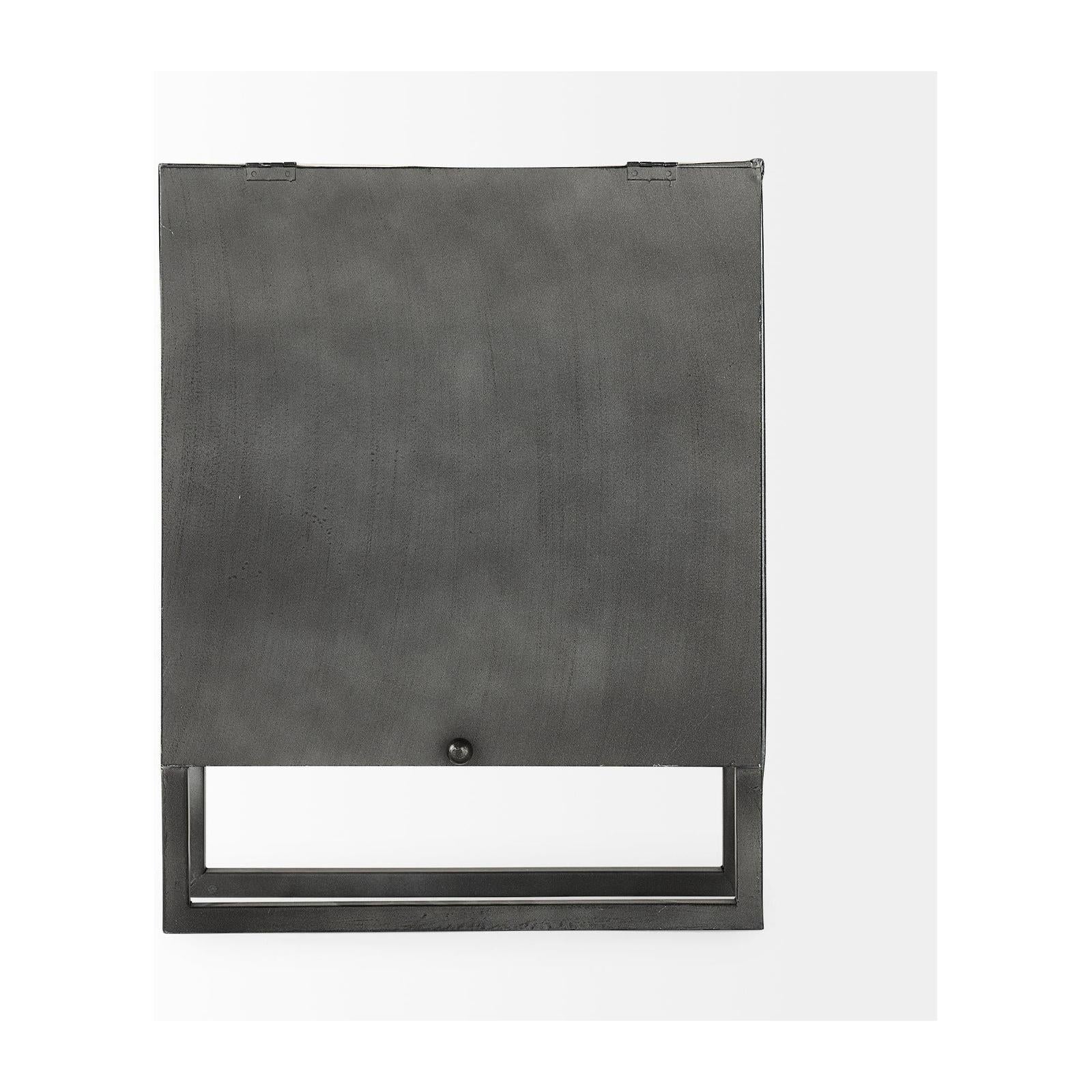 Mercana Felix Gray Metal Square Table Clock Clearance