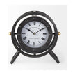 Mercana Gaston Gray Metal Circular Table Clock