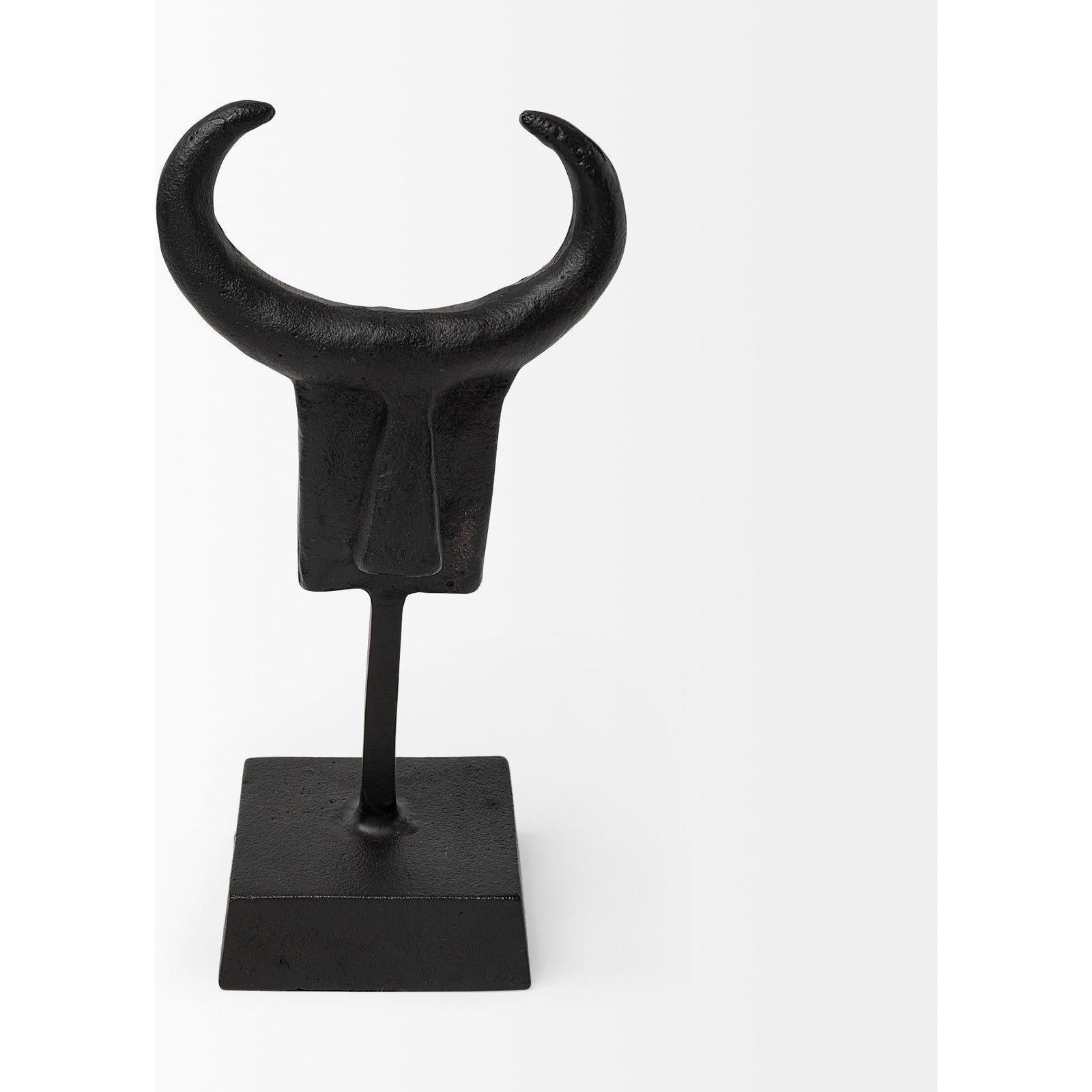 Mercana Caleb Black Metal Tribal Figurine