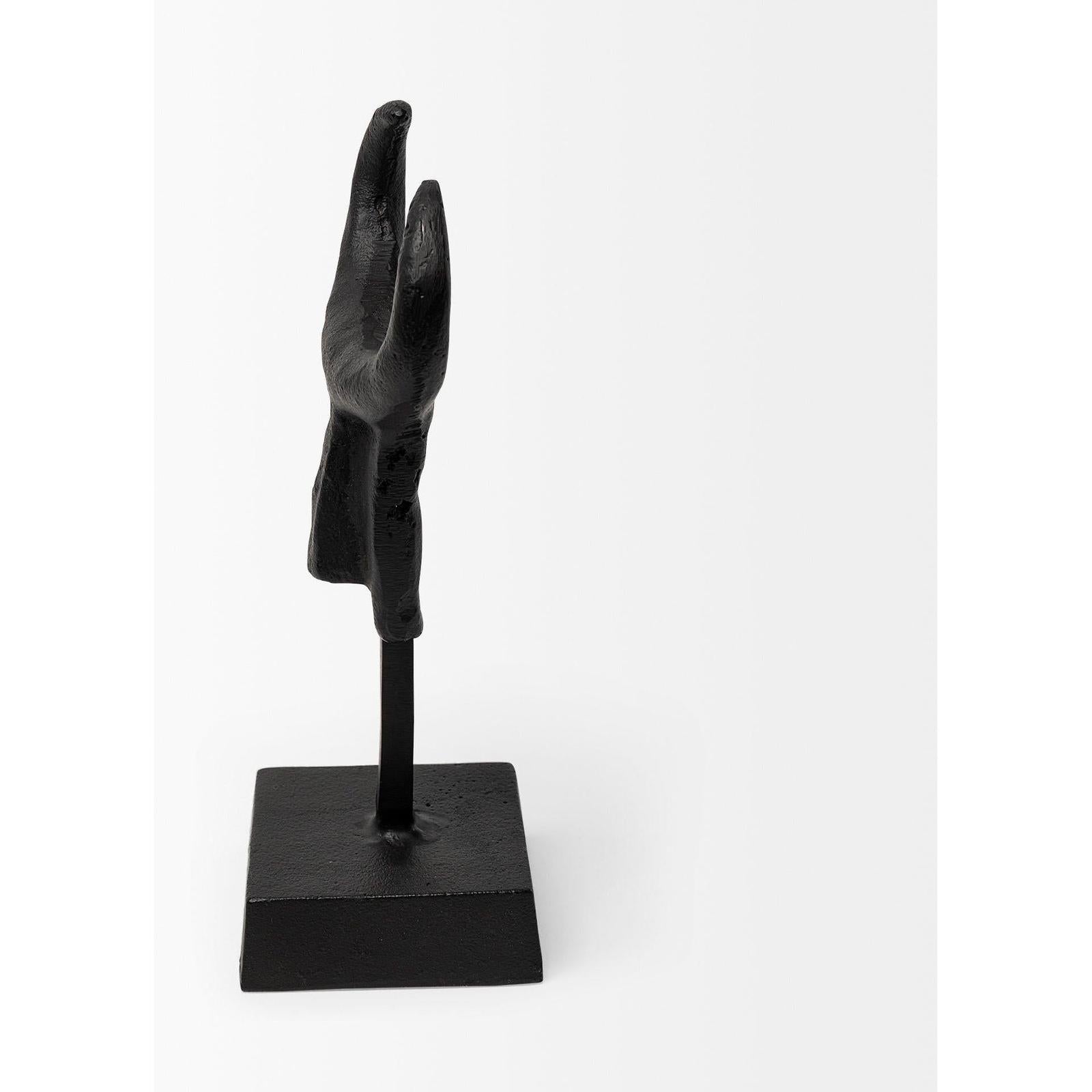 Mercana Caleb Black Metal Tribal Figurine