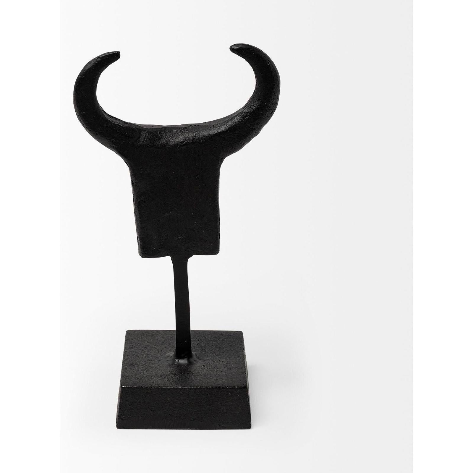 Mercana Caleb Black Metal Tribal Figurine