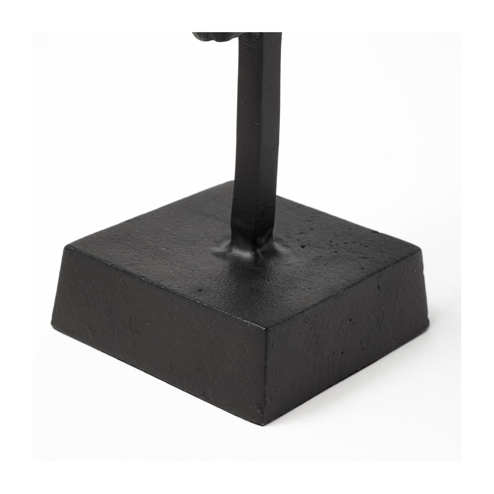 Mercana Caleb Black Metal Tribal Figurine