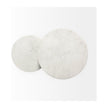 Mercana Bombola White Round Marble Top W/Black Metal Frame Accent Table