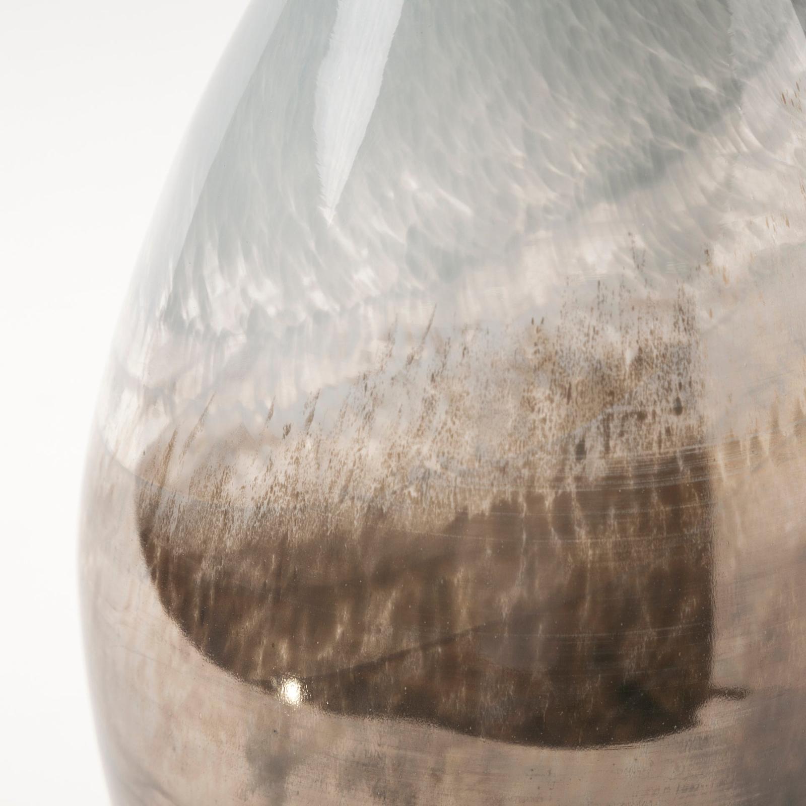 Mercana Erie II Tall Two Toned Sky Blue Dark Brown Blown Glass Vase