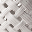 Mercana Forillon I Short White Glazed Lattice Pattern Vase Clearance