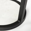 Mercana Bombola White Round Marble Top W/Black Metal Frame Accent Table