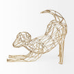 Mercana Frankie Gold Wire Framed Dog Shaped Decor Clearance
