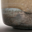 Mercana Nasser Blue/Gold/Chrome Urn Style Glass Vase