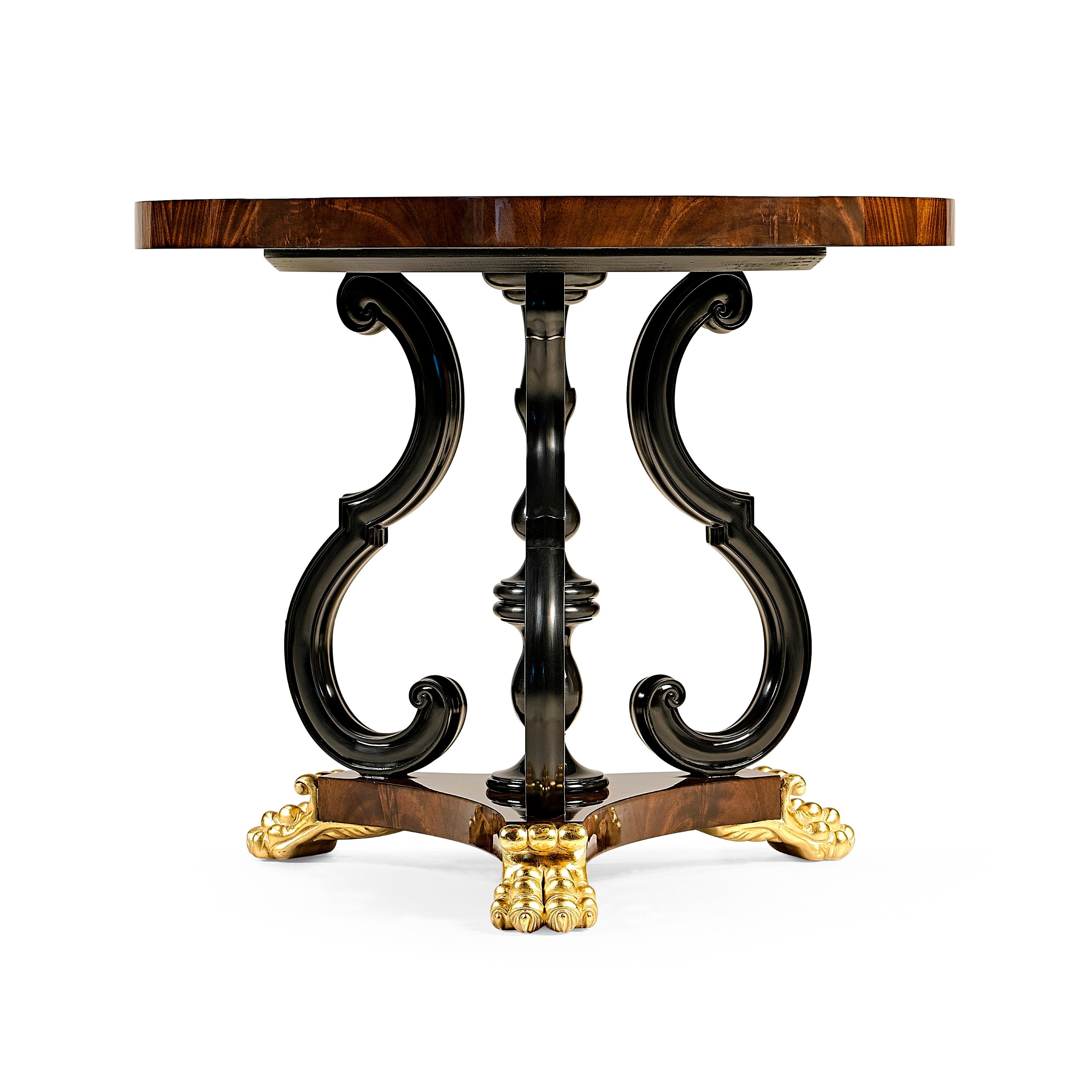 Jonathan Charles Mahogany Centre Table - Lions Paw Feet