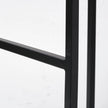 Mercana Frodo White Fabric Seat Black Metal Base Stool