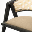 Mercana Tabitha Wooden Frame Linen Wrap Seat Dining Chair