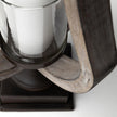 Mercana Brillion Rustic Wood Metal Table Candle Holder Clearance
