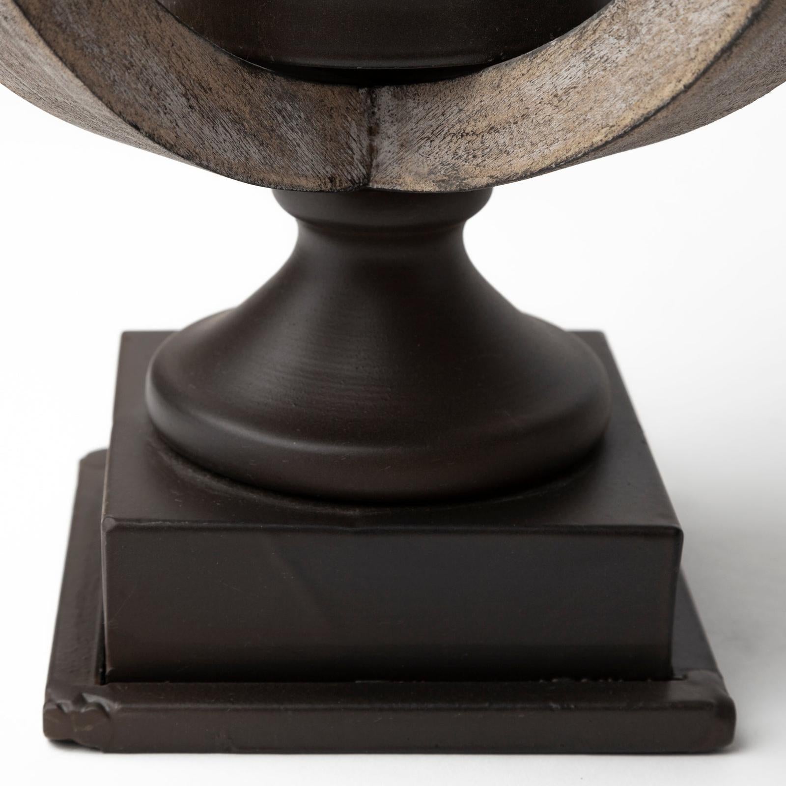 Mercana Brillion Rustic Wood Metal Table Candle Holder Clearance