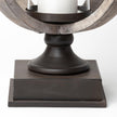 Mercana Brillion Rustic Wood Metal Table Candle Holder Clearance