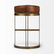 Mercana Hollyfield Leather Seat Gold Metal Base Bar Stool