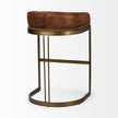 Mercana Hollyfield Leather Seat Gold Metal Base Bar Stool