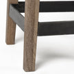 Mercana Nell Black Metal Seat & Foot Rest With Brown Wood Legs Stool