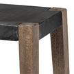 Mercana Nell Black Metal Seat & Foot Rest With Brown Wood Legs Stool
