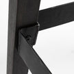 Mercana Nell Black Metal Seat & Foot Rest With Brown Wood Legs Stool