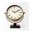 Mercana Houston Gold Metal Half Moon Base Table Clock