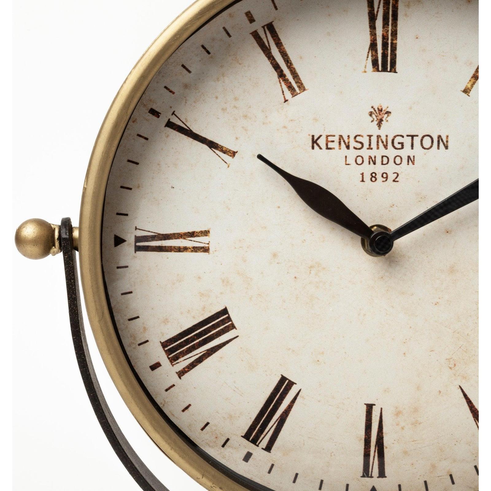 Mercana Houston Gold Metal Half Moon Base Table Clock