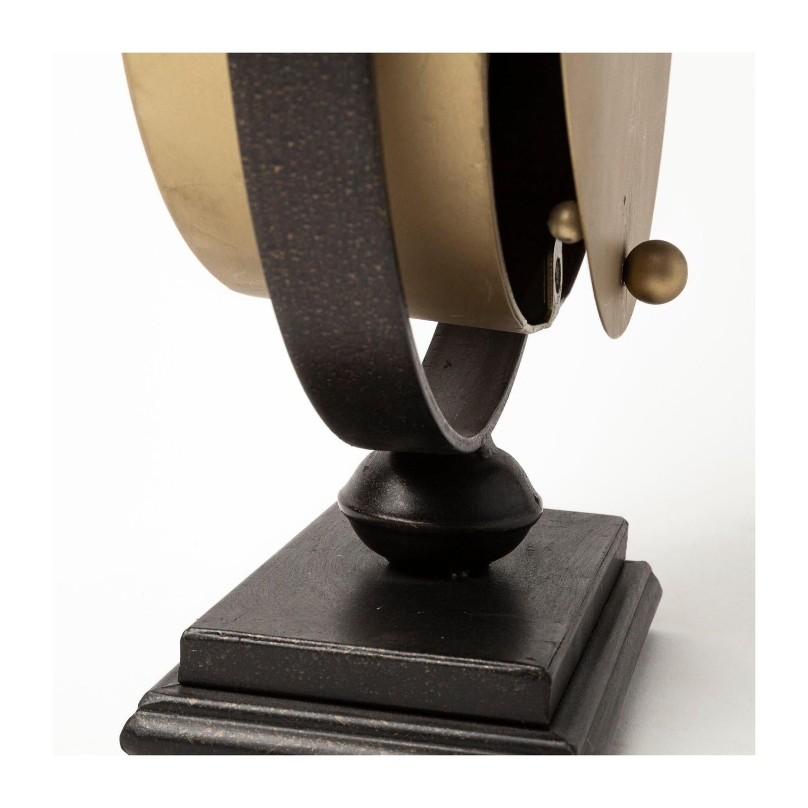 Mercana Houston Gold Metal Half Moon Base Table Clock