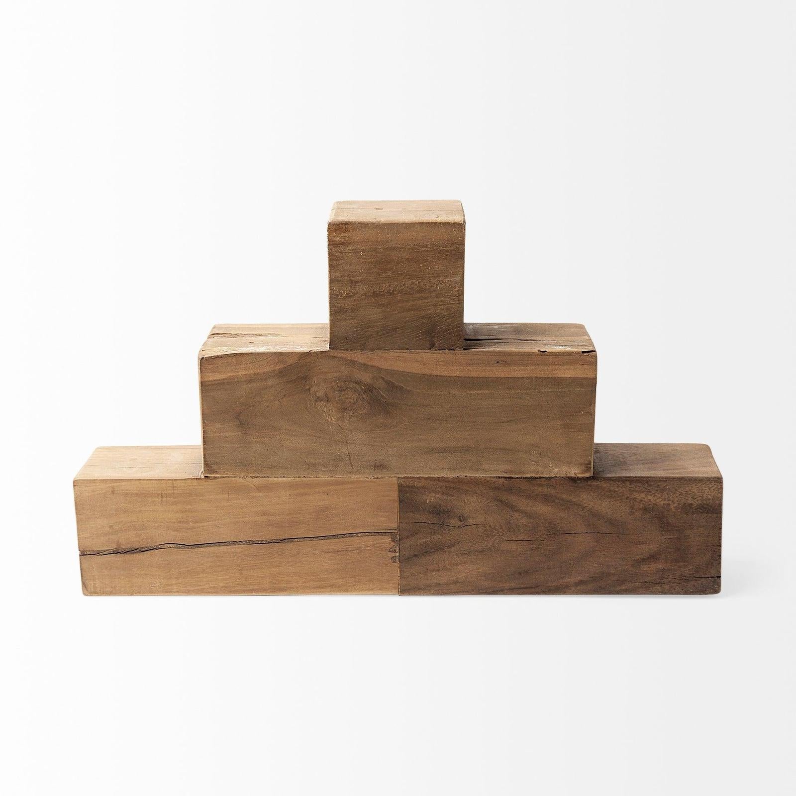 Mercana Rubik Natural Wooden Cube Display Object Clearance