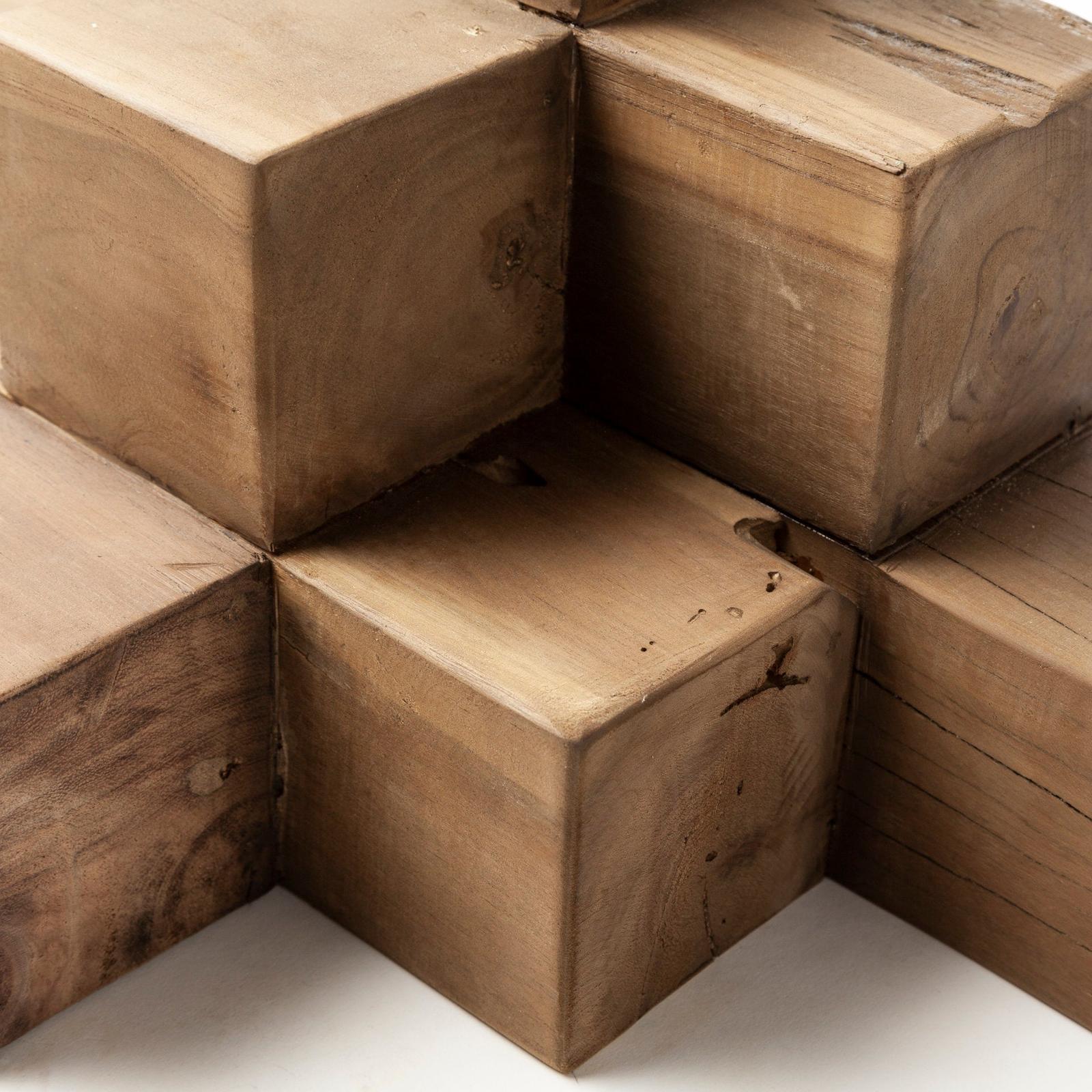 Mercana Rubik Natural Wooden Cube Display Object Clearance