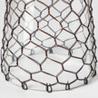 Mercana Shandra Small Glass w/Metal Wire Snakeskin Pattern Table Candle Holder Clearance