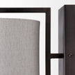 Mercana Smithe Black Toned Metal Cream Lampshade Wall Sconce Clearance